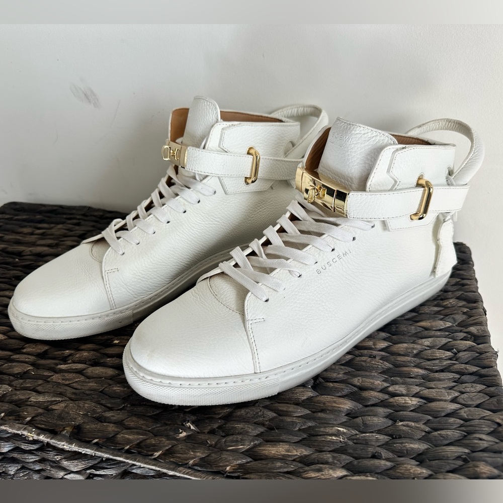 Buscemi Leather Padlock Sneakers